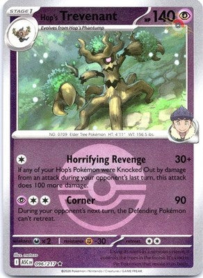 Hop's Trevenant (Poke Ball) 096/217 Rare Ascended Heroes Pokemon Reverse Holo NM