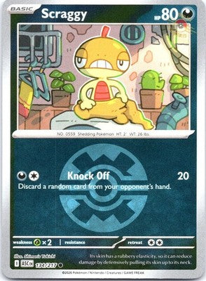 Scraggy (Quick Ball) 134/217 Common Ascended Heroes Pokemon Reverse Holo NM