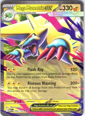 Mega Manectric ex 050/132 Double Rare ME01: Mega Evolution Pokemon Card NM TCG