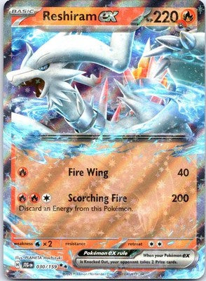 Reshiram ex 030/159 Double Rare SV09: Journey Together Pokemon Card NM TCG