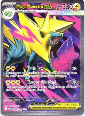 Mega Manectric ex 158/132 Ultra Rare Mega Evolution Pokemon Holo Near Mint