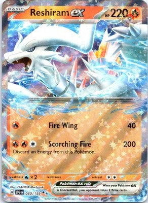 Reshiram ex 030/159 Double Rare SV09: Journey Together Pokemon Card NM TCG