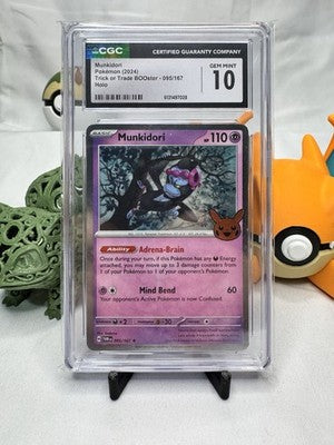 Munkidori 095/167 Trick or Trade Rare Holo Pokemon CGC 10 Gem Mint Graded Slab