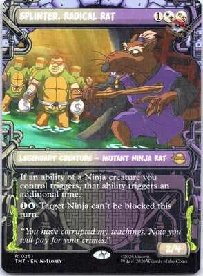Splinter, Radical Rat (Showcase) 0251 Teenage Mutant Ninja Turtles MTG NM