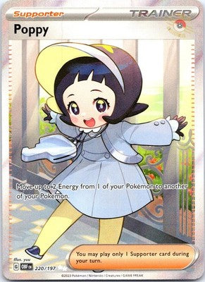 Poppy 220/197 Ultra Rare Obsidian Flames Pokemon Holo Near Mint