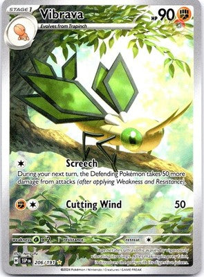Vibrava 206/191 Illustration Rare Surging Sparks Pokemon Holo Near Mint