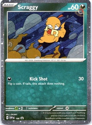Scraggy (Cosmos Holo) 186 Holo Promo Scarlet & Violet Promo Pokemon Near Mint