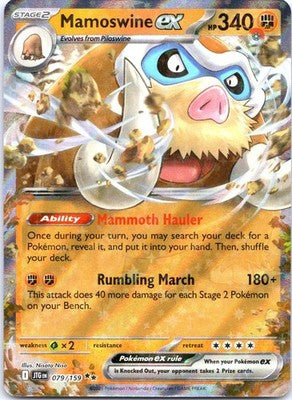 Mamoswine ex 079/159 Double Rare SV09: Journey Together Pokemon Card NM TCG