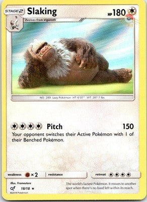 Slaking 18/18 Rare Detective Pikachu Pokemon Holo Near Mint