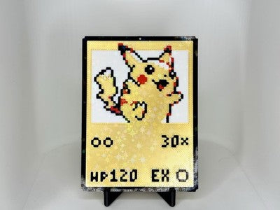Holographic 8-Bit Pokemon Card Art | Custom 3D Printed | Nerd-Tec USA