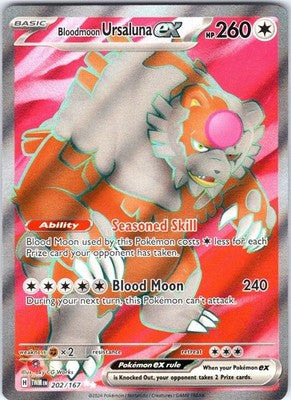 Bloodmoon Ursaluna ex 202/167 Ultra Rare Twilight Masquerade Pokemon Card NM TCG