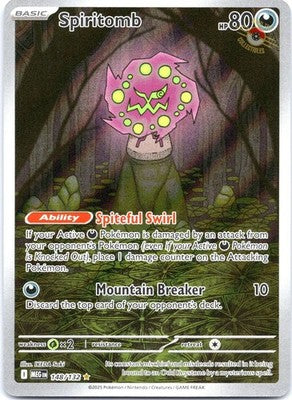 Spiritomb 148/132 Illustration Rare Mega Evolution Pokemon Holo Near Mint