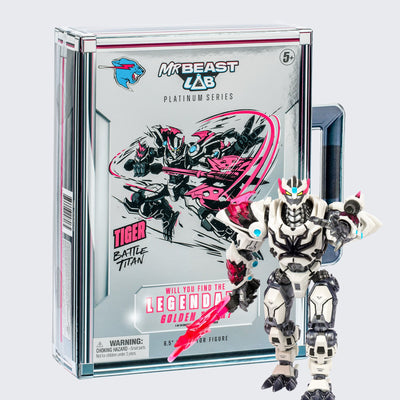 MrBeast Lab Platinum Series Tiger Battle Titan Collector Figure - front