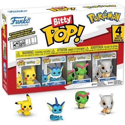 Funko Bitty Pop Pokemon Series 1 - Pikachu Vaporeon Caterpie Cubone 4-Pack
