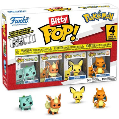 Funko Bitty Pop Pokemon Series 3 - Bulbasaur Flareon Pichu Charizard 4-Pack