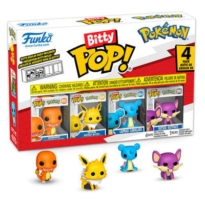 Funko Bitty Pop! Pokémon Series 2 - Charmander, Jolteon, Lapras, Rattata 4-Pack