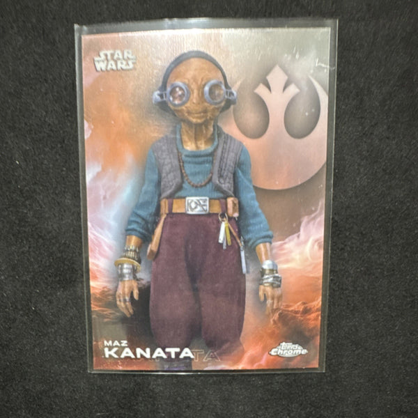 Topps Chrome Star Wars Maz Kanata #90 The Force Awakens Trading Card