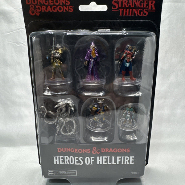 Stranger Things D&amp;D Heroes of Hellfire WizKids 6-Figure Pre-Painted Miniature Set