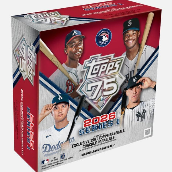 2026 Topps 75 Series 1 Baseball Mega Box with 3 exclusive 1991 Crackle Foil Parallels