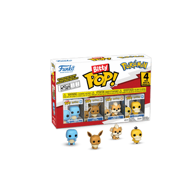 Funko Bitty Pop! Pokémon Series 4 - Squirtle, Eevee, Growlithe, Psyduck 4-Pack